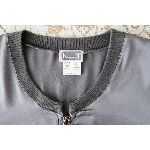 Kristensen du Nord Grey Satin Silk Cocoon Dress L - Picture 3 of 6